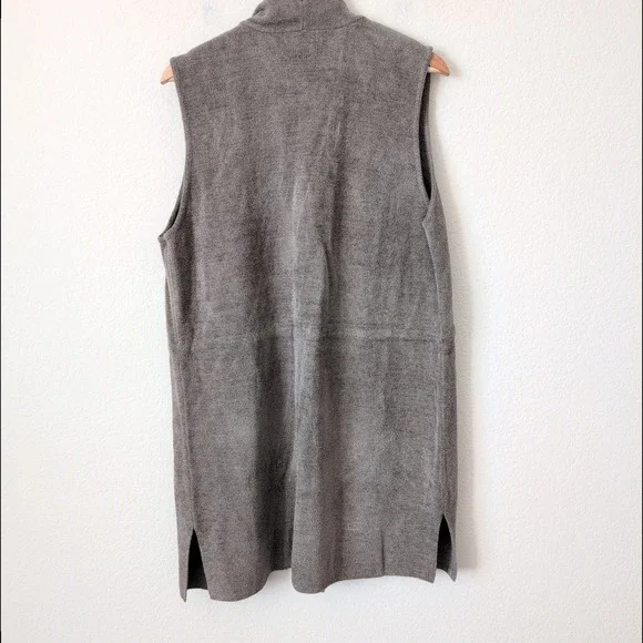 NWT Barefoot Dreams CozyChic Ultra Lite Shawl Vest Brown Loden XL BDWCU21535 - Picture 2 of 9